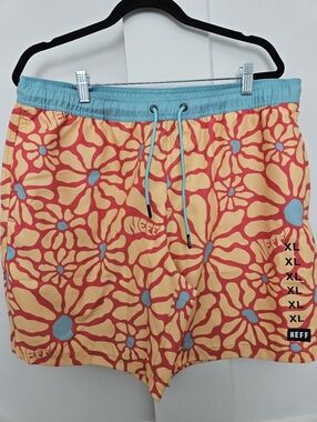 Neff brand floral print board shorts in size XL.